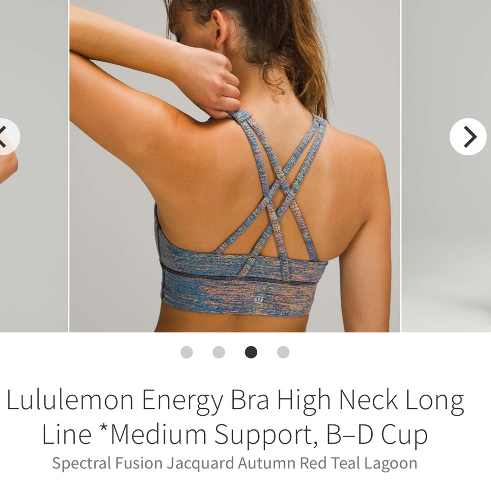 lululemon athletica Multicolor Spectral Fusion Sports Bra - Teal, Red, Blue